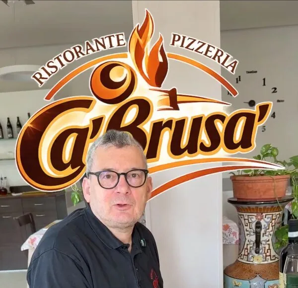 Il titolare del ristorante pizzeria Ca' Brusa